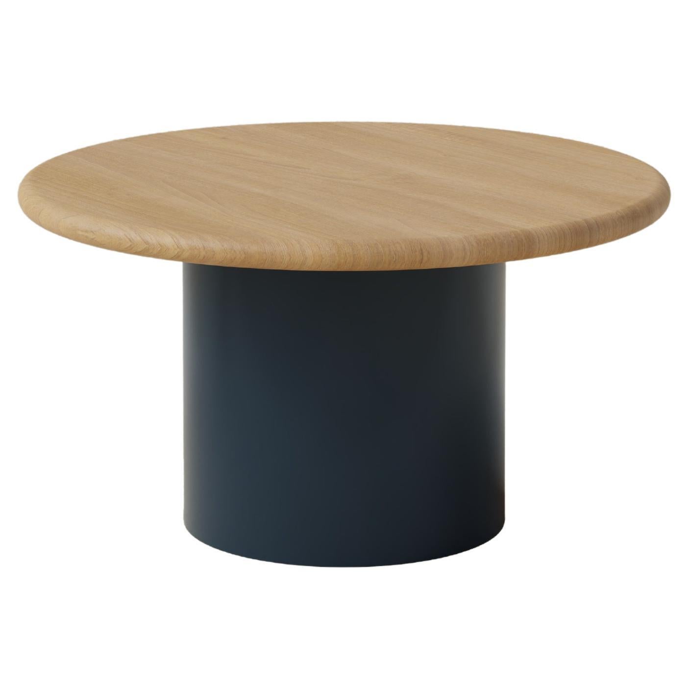 Raindrop Coffee Table, 600, Oak / Midnight Blue For Sale
