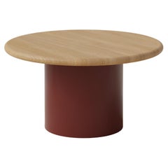 Raindrop Coffee Table, 600, Oak / Terracotta