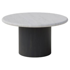 Raindrop Coffee Table, 600, White Oak / Black Oak