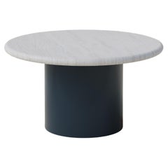 Raindrop Coffee Table, 600, White Oak / Midnight Blue