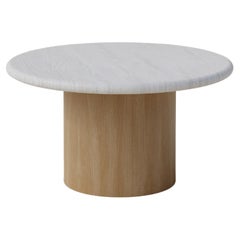 Raindrop Coffee Table, 600, White Oak / Oak