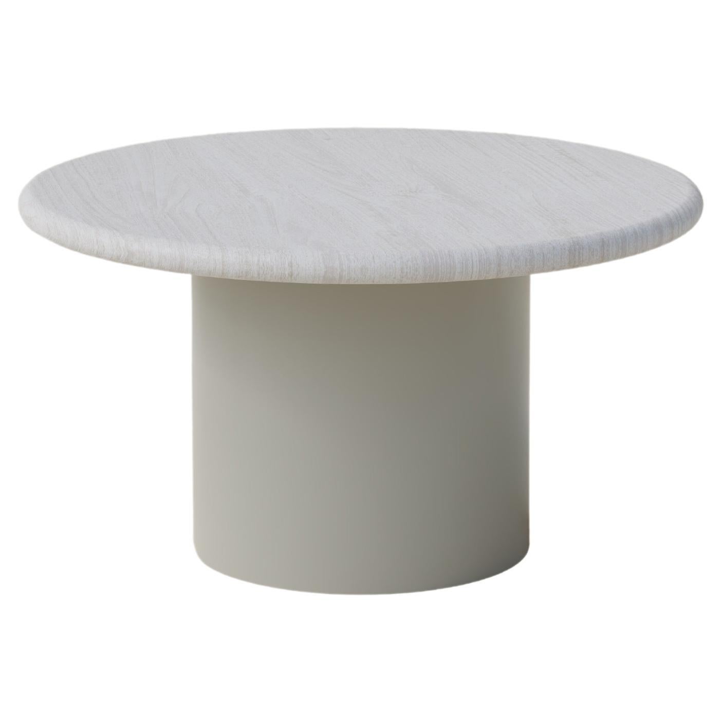 Raindrop Coffee Table, 600, White Oak / Pebble Grey