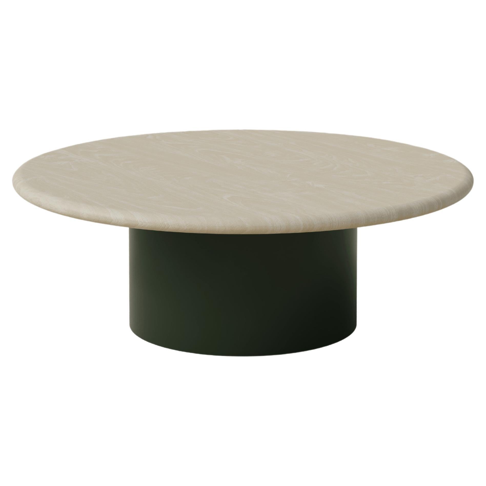 Table basse en forme de goutte d'eau, 800, chêne blanc / vert mousse En  vente sur 1stDibs