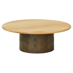 Table basse en forme de goutte d'eau, 800 cm, frêne / patiné