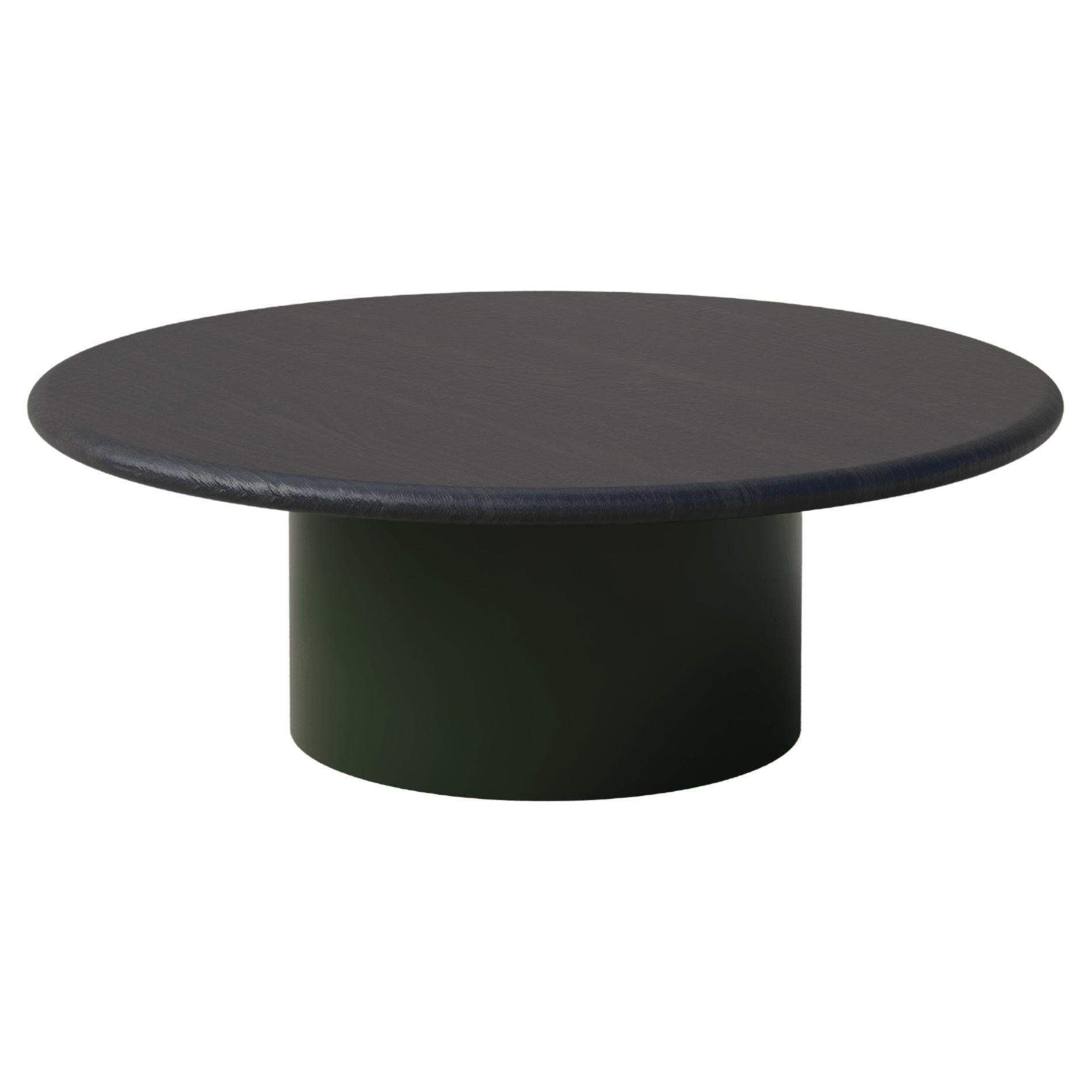 Table basse Raindrop 800, chêne noir/vert mousse