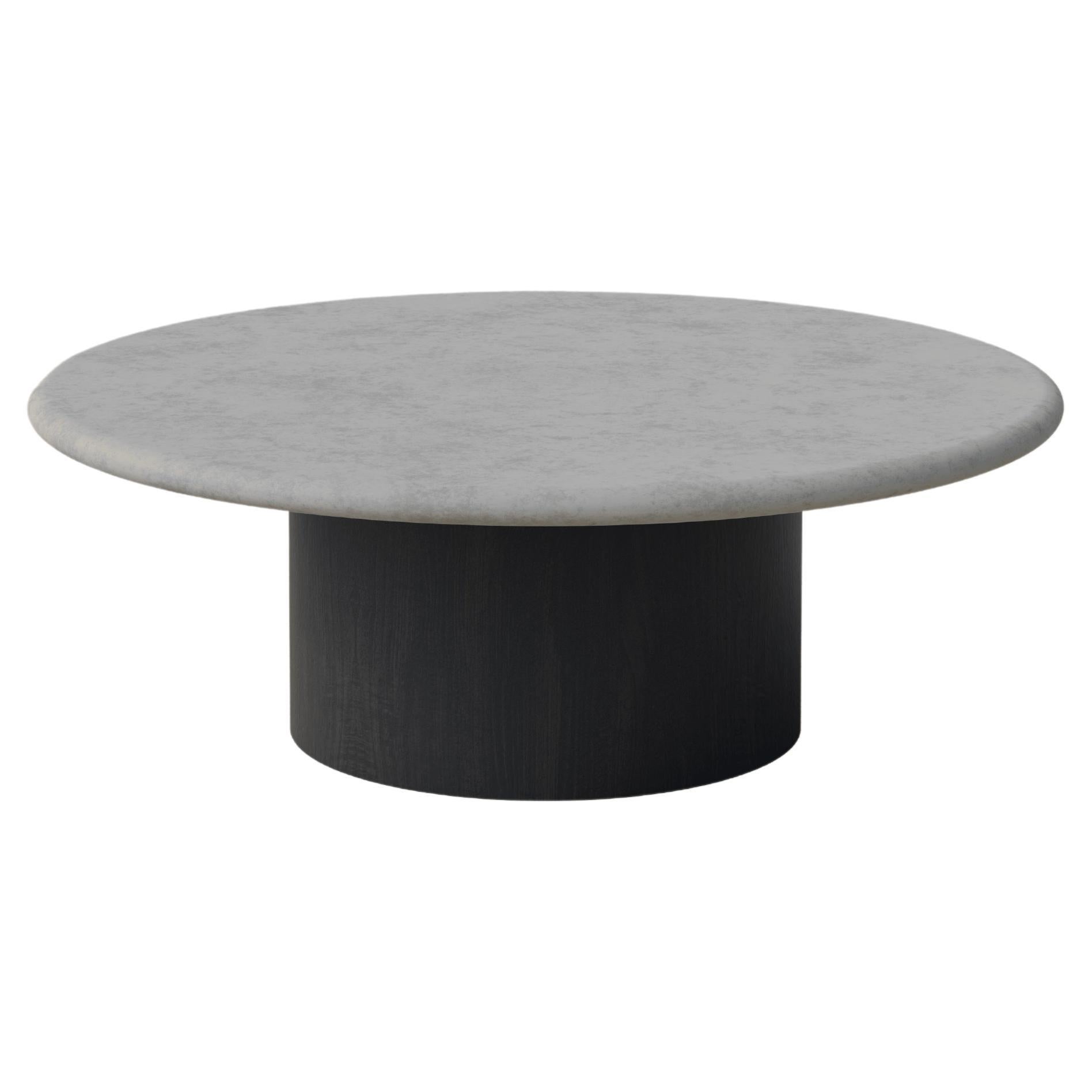 Raindrop Coffee Table, 800, Microcrete / Black Oak For Sale