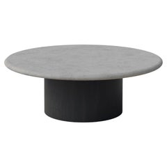 Table basse en forme de goutte d'eau, 800, Microcrete / Chêne noir