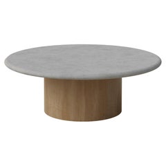 Table basse en forme de goutte d'eau, 800, Microcrete / Chêne