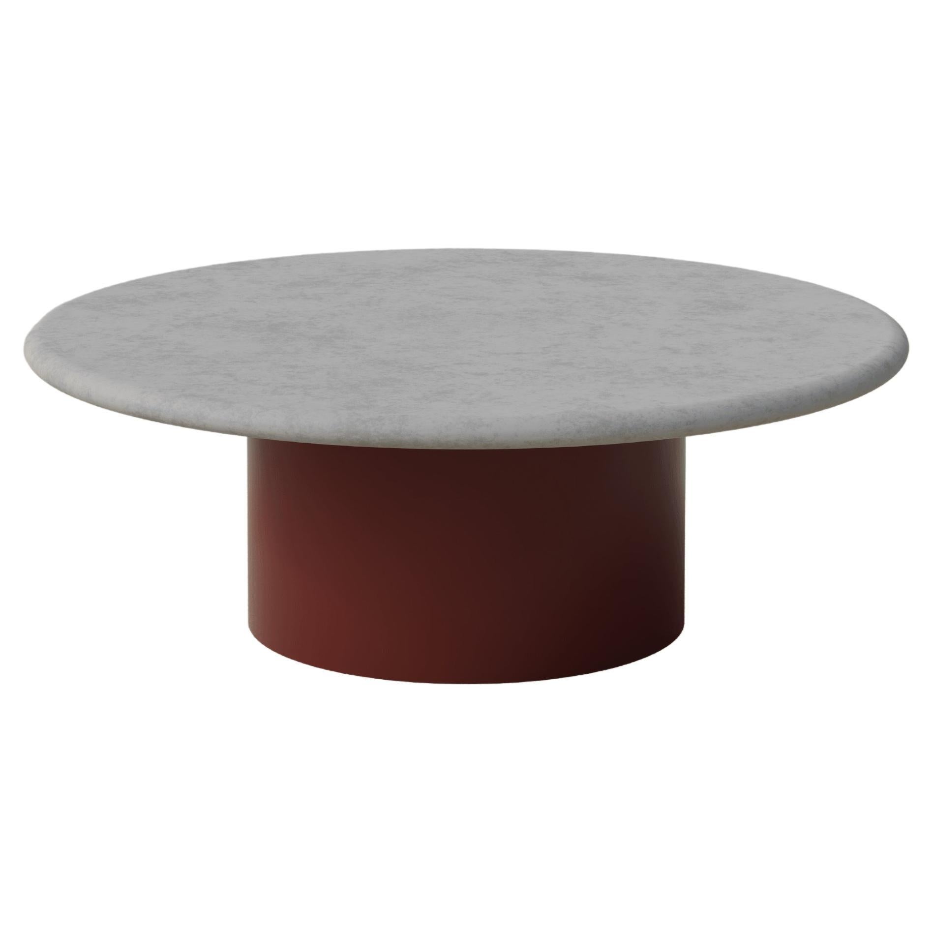 Raindrop Coffee Table, 800, Microcrete / Terracotta For Sale