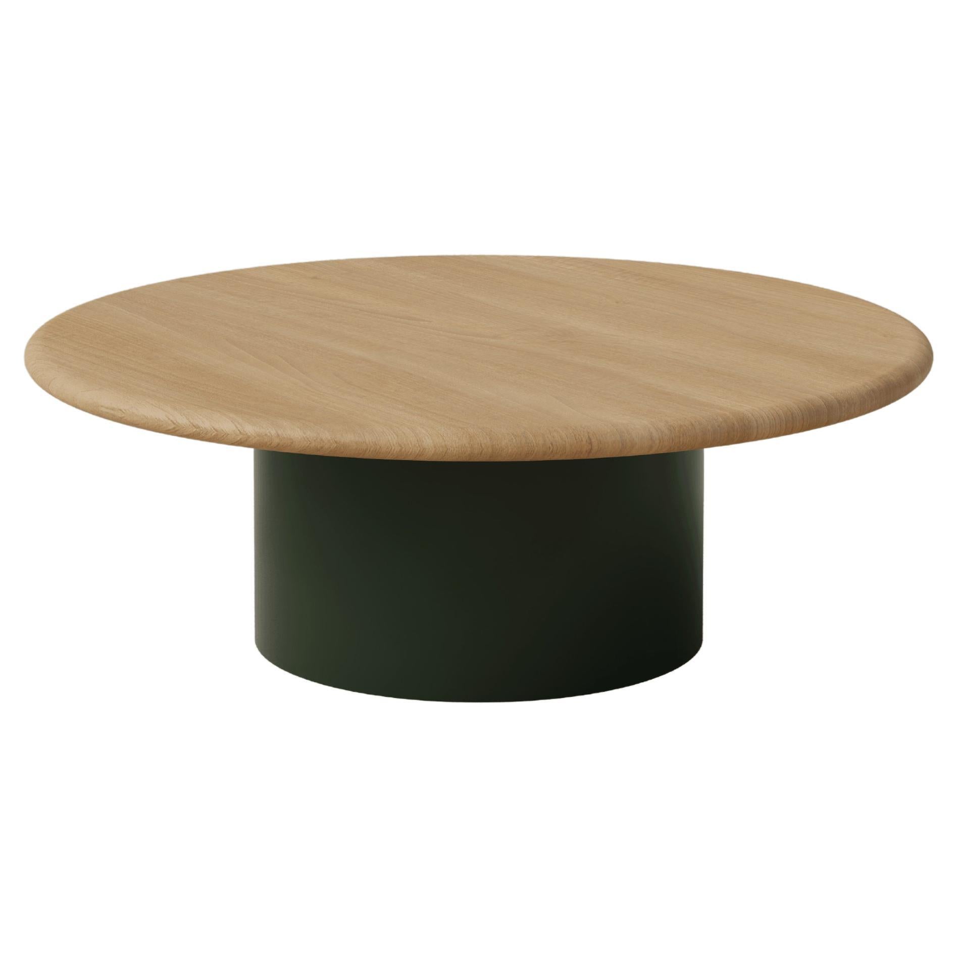 Raindrop Coffee Table, 800, Oak / Moss Green For Sale