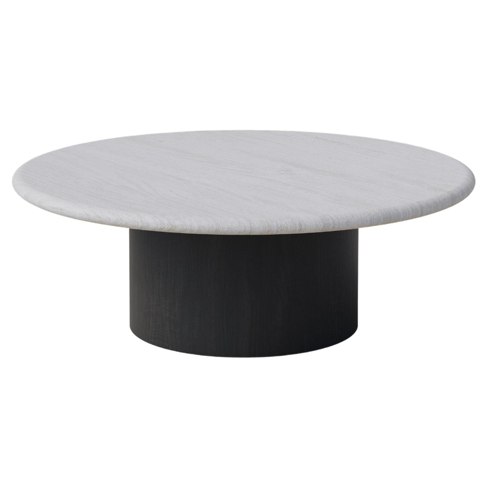 Raindrop Coffee Table, 800, White Oak / Black Oak