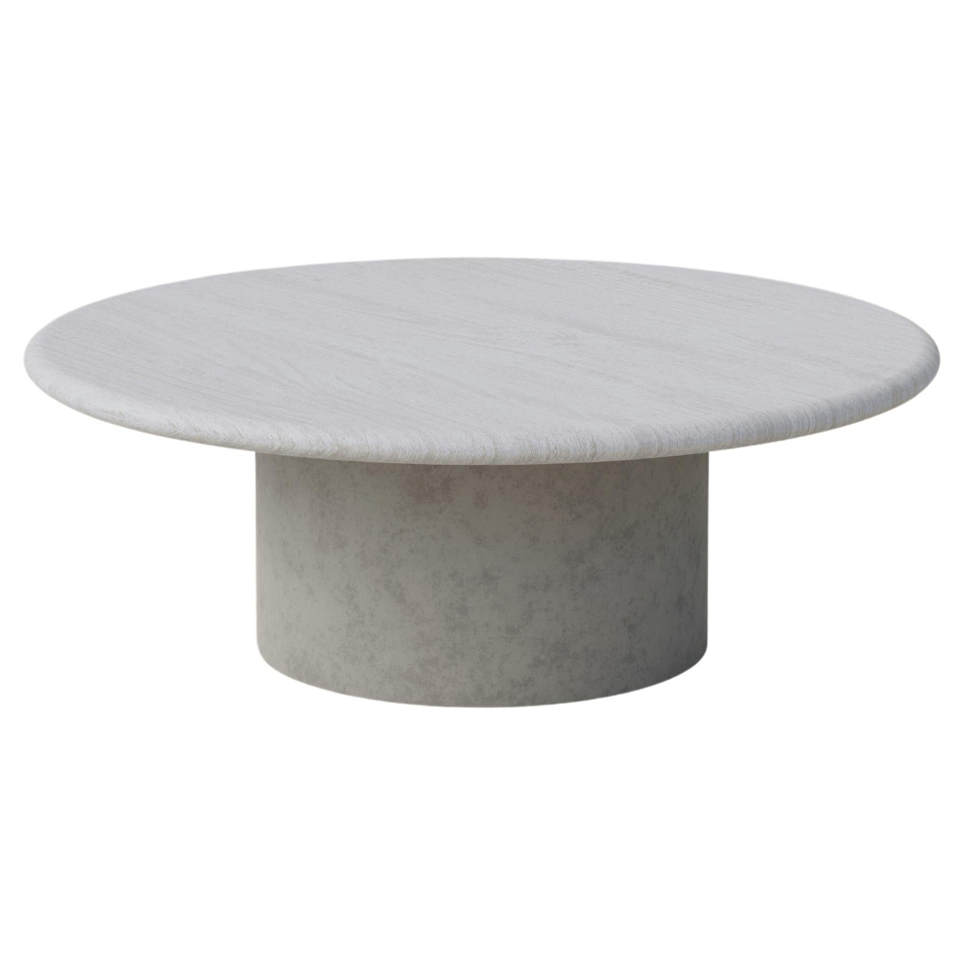 Raindrop Coffee Table, 800, White Oak / Microcrete