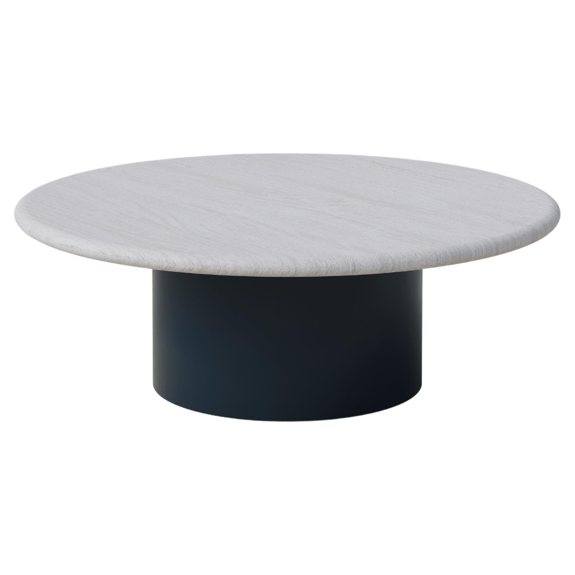 Raindrop Coffee Table, 800, White Oak / Midnight Blue
