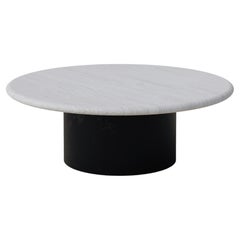 Table basse en forme de goutte d'eau, 800 cm, chêne blanc / patiné