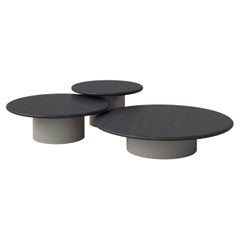 Raindrop Coffee Table Set, 600, 800, 1000, Black Oak / Pebble Grey