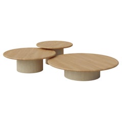 Raindrop Coffee Table Set, 600, 800, 1000, Oak / Ash