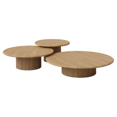 Raindrop Coffee Table Set, 600, 800, 1000, Oak / Oak