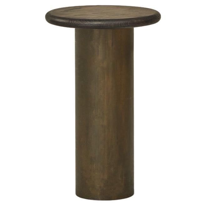 Raindrop Side Table, 300, Black Oak / Patinated For Sale