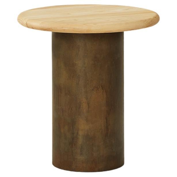 Raindrop Side Table, 400, Ash / Patinated For Sale