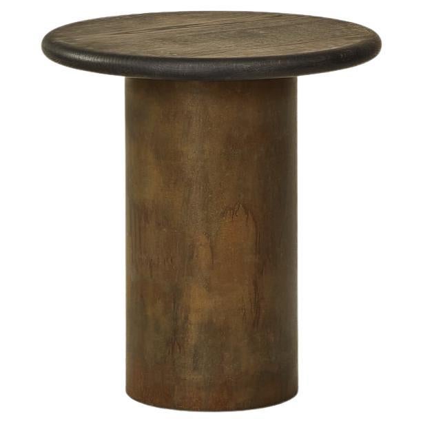 Raindrop Side Table, 400, Black Oak / Patinated For Sale