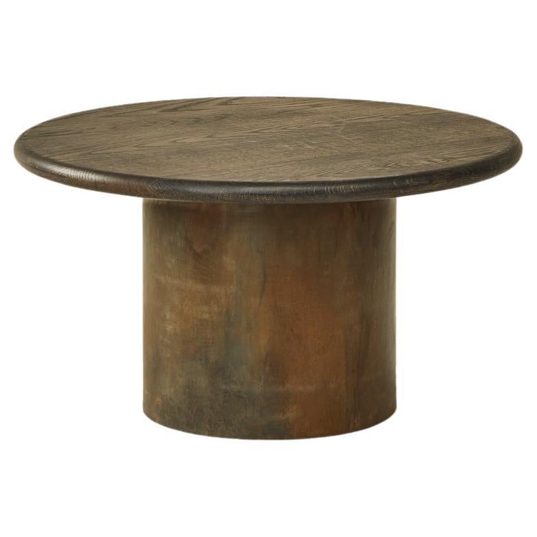 Table d'appoint en forme de goutte d'eau, 500, chêne noir / patiné