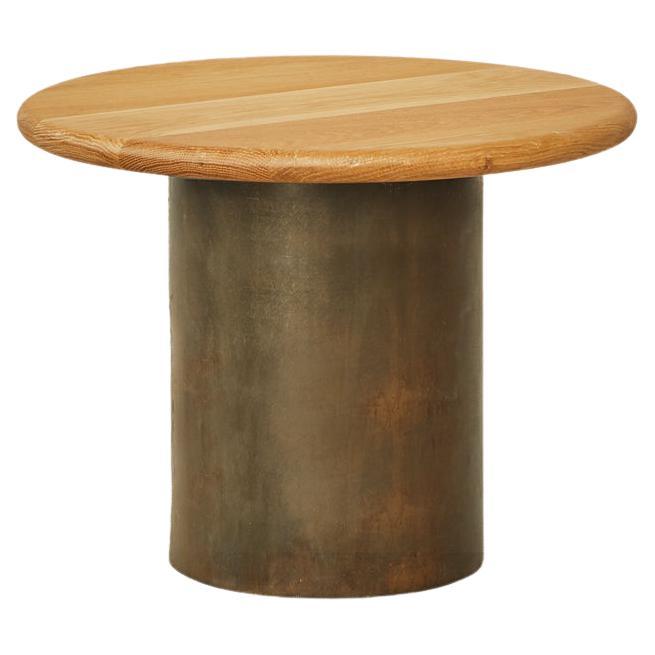 Table d'appoint en forme de goutte d'eau, 500, chêne/taille patinée 