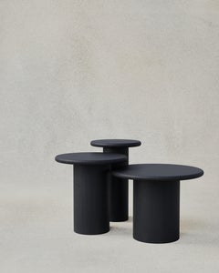 Raindrop Side Table Set, 300, 400, 500, Black Oak / Black Oak