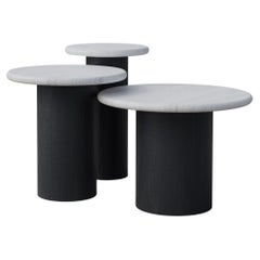 Raindrop Side Table Set, 300, 400, 500, White Oak / Black Oak
