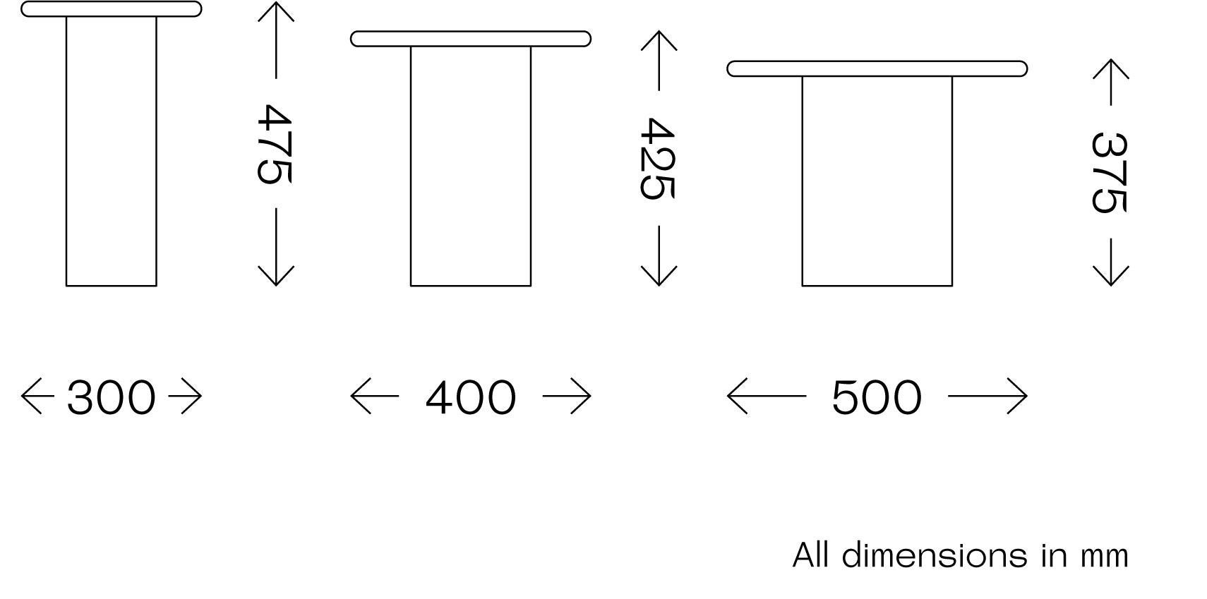 Moderne Ensemble de tables d'appoint Raindrop, 300, 400, 500, chêne blanc / gris galet en vente
