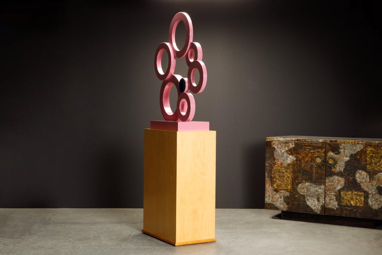 'Raindrops' by Stewart MacDougall, Mounted Sculpture on Birch Base, c. 2000 For Sale 5