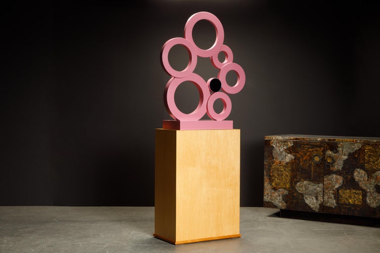 Modern 'Raindrops' by Stewart MacDougall, Mounted Sculpture on Birch Base, c. 2000 For Sale