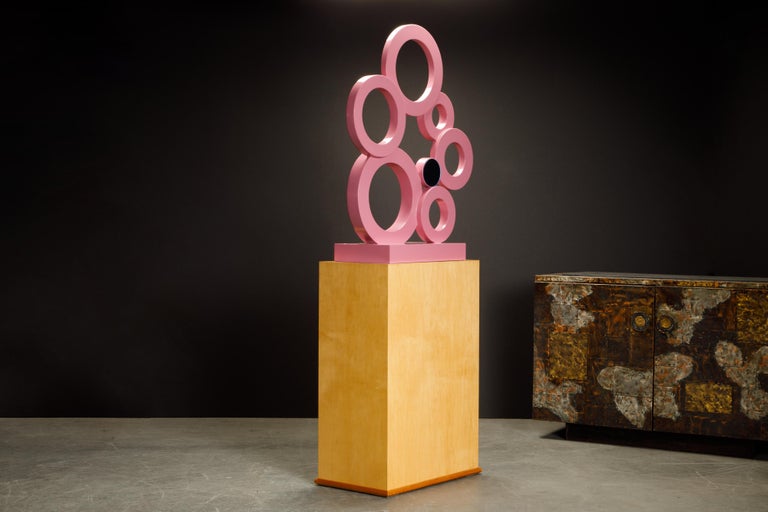 American 'Raindrops' by Stewart MacDougall, Mounted Sculpture on Birch Base, c. 2000 For Sale