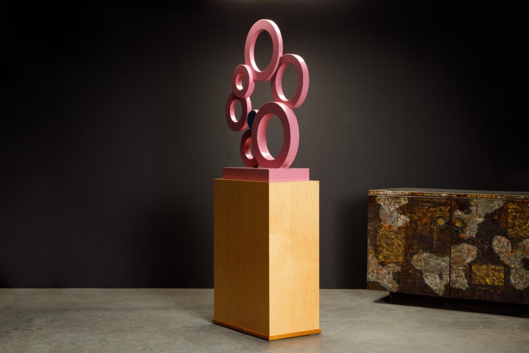 Contemporary 'Raindrops' by Stewart MacDougall, Mounted Sculpture on Birch Base, c. 2000 For Sale
