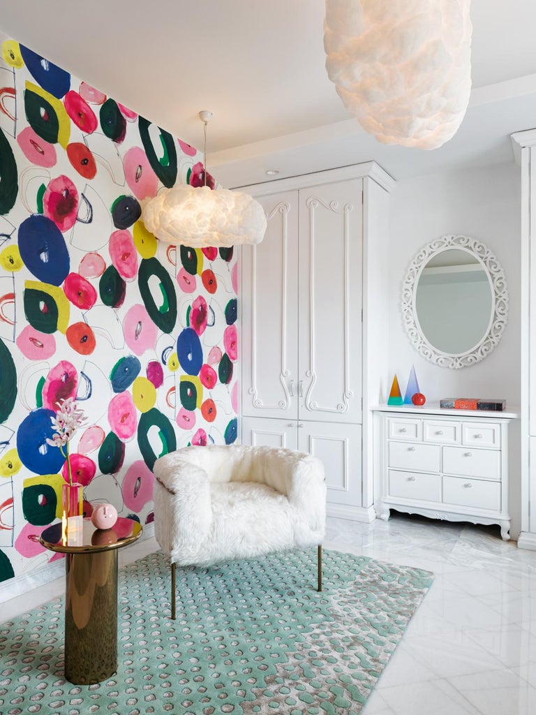 Raindrops Large Mint Green Rug by Matteo Cibic For Sale at 1stDibs