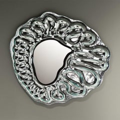 Raindrops Mirror in Silver Finish