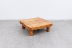 Rainer Daumiler Inspired Heavy Butcher Block Style Coffee Table
