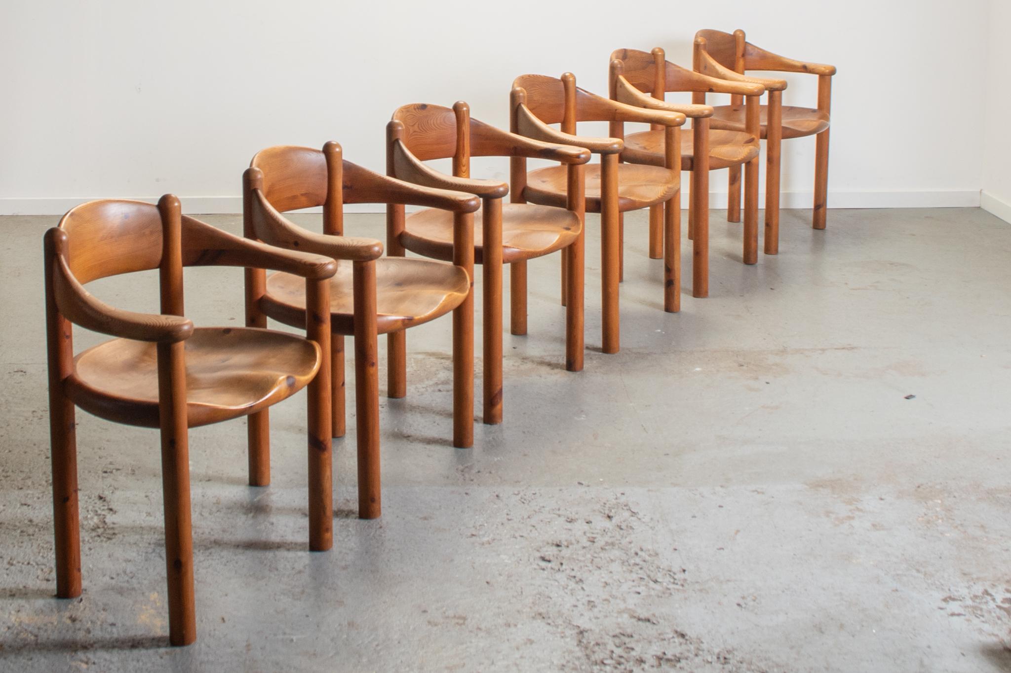 Danish Rainer Daumille dining room set with extending table and 6x armchairs