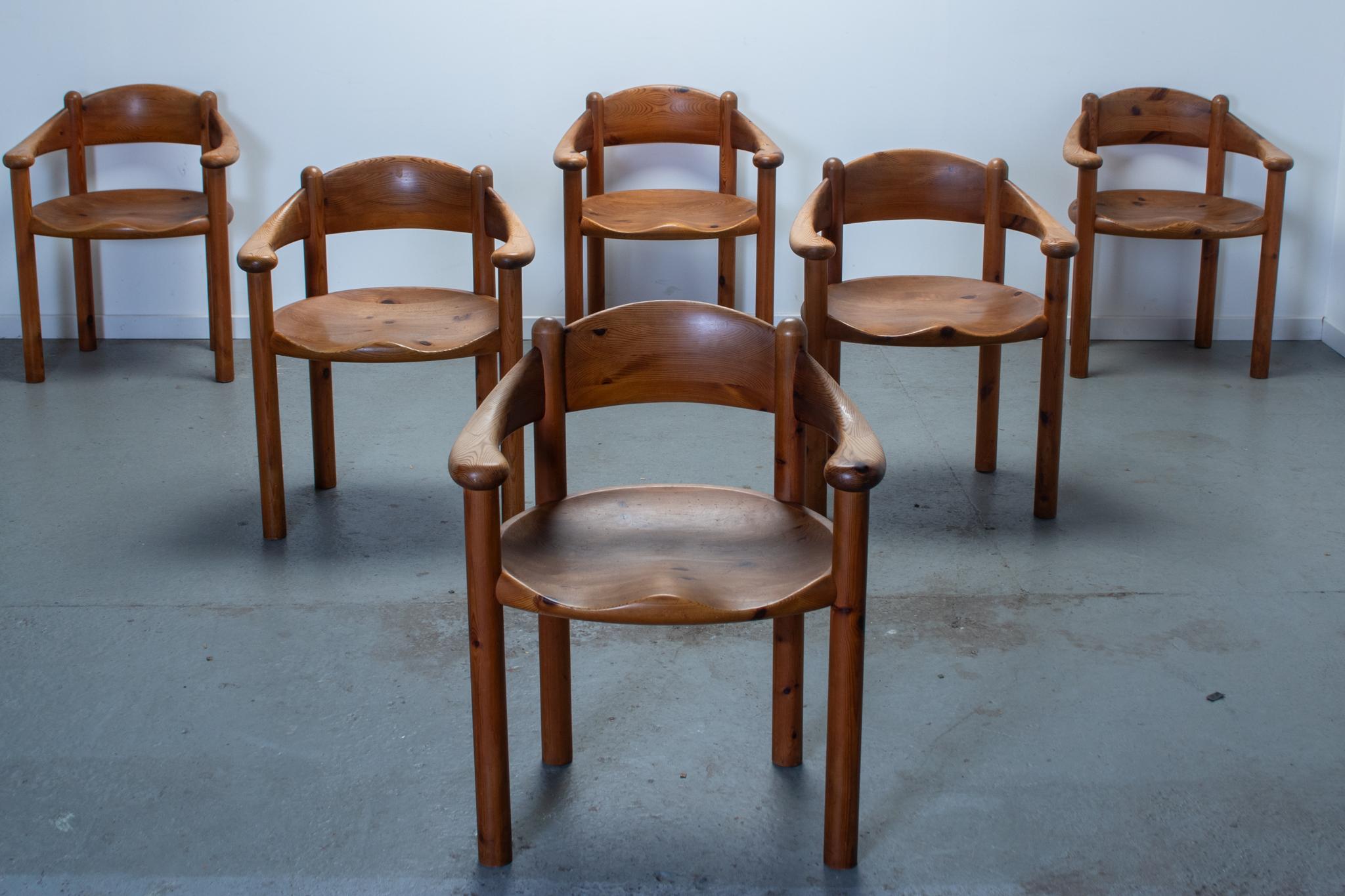 Late 20th Century Rainer Daumille dining room set with extending table and 6x armchairs