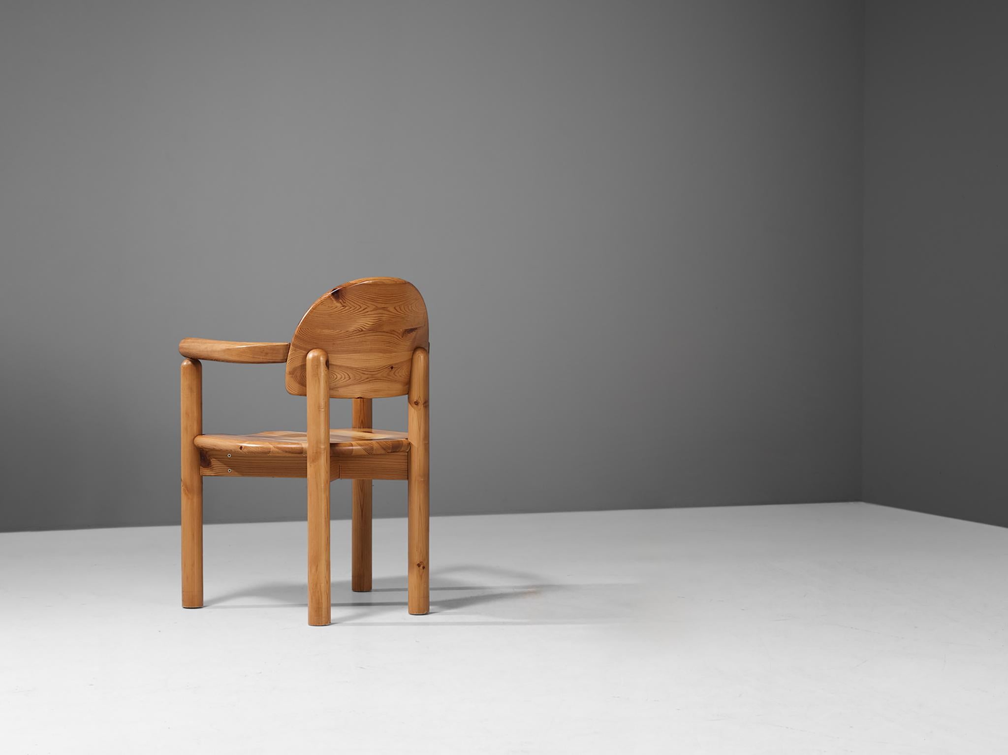 Scandinavian Modern Rainer Daumiller Armchair in Solid Pine  For Sale