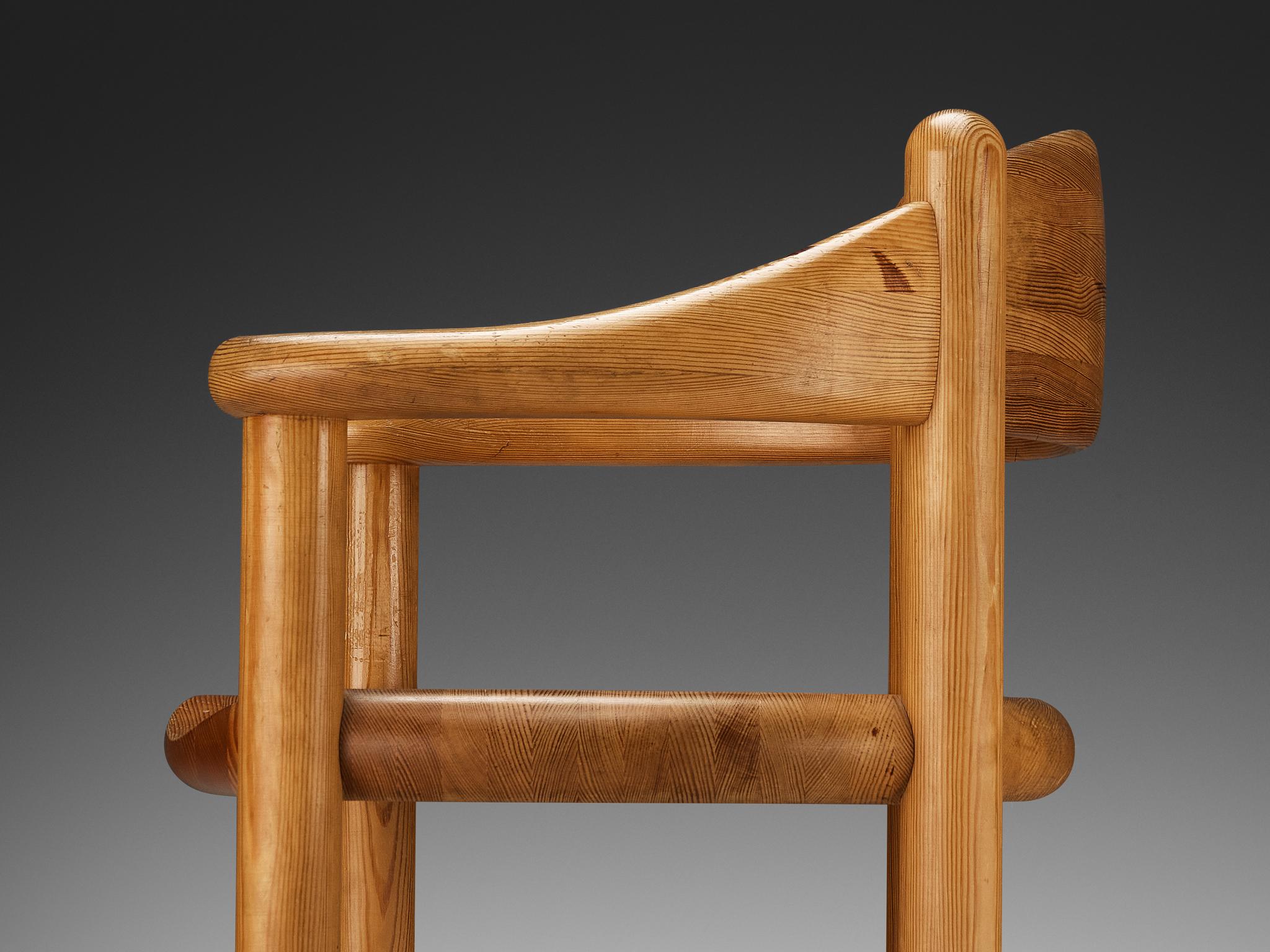 Scandinavian Modern Rainer Daumiller Armchair in Solid Pine 