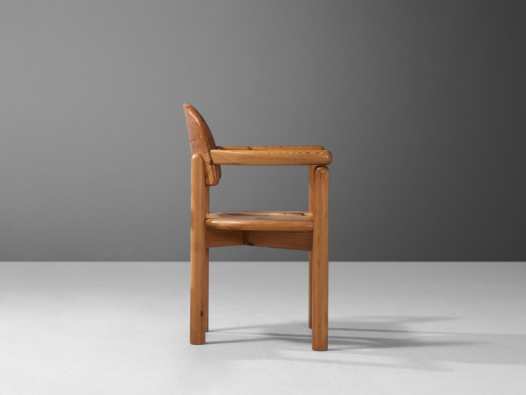 Rainer Daumiller Armchair in Solid Pine  In Good Condition For Sale In Waalwijk, NL