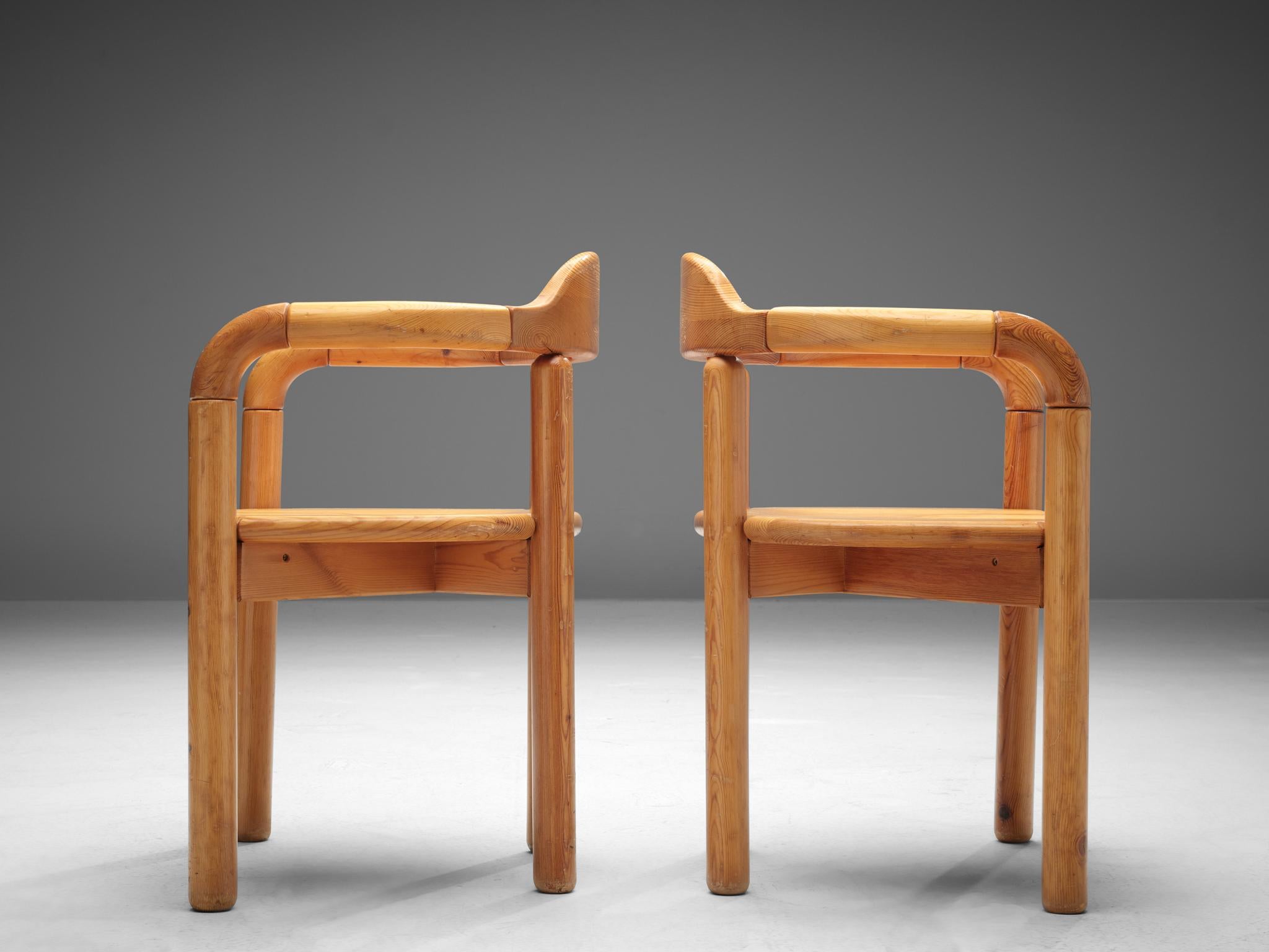 Rainer Daumiller Armchairs in Solid Pine For Sale 3