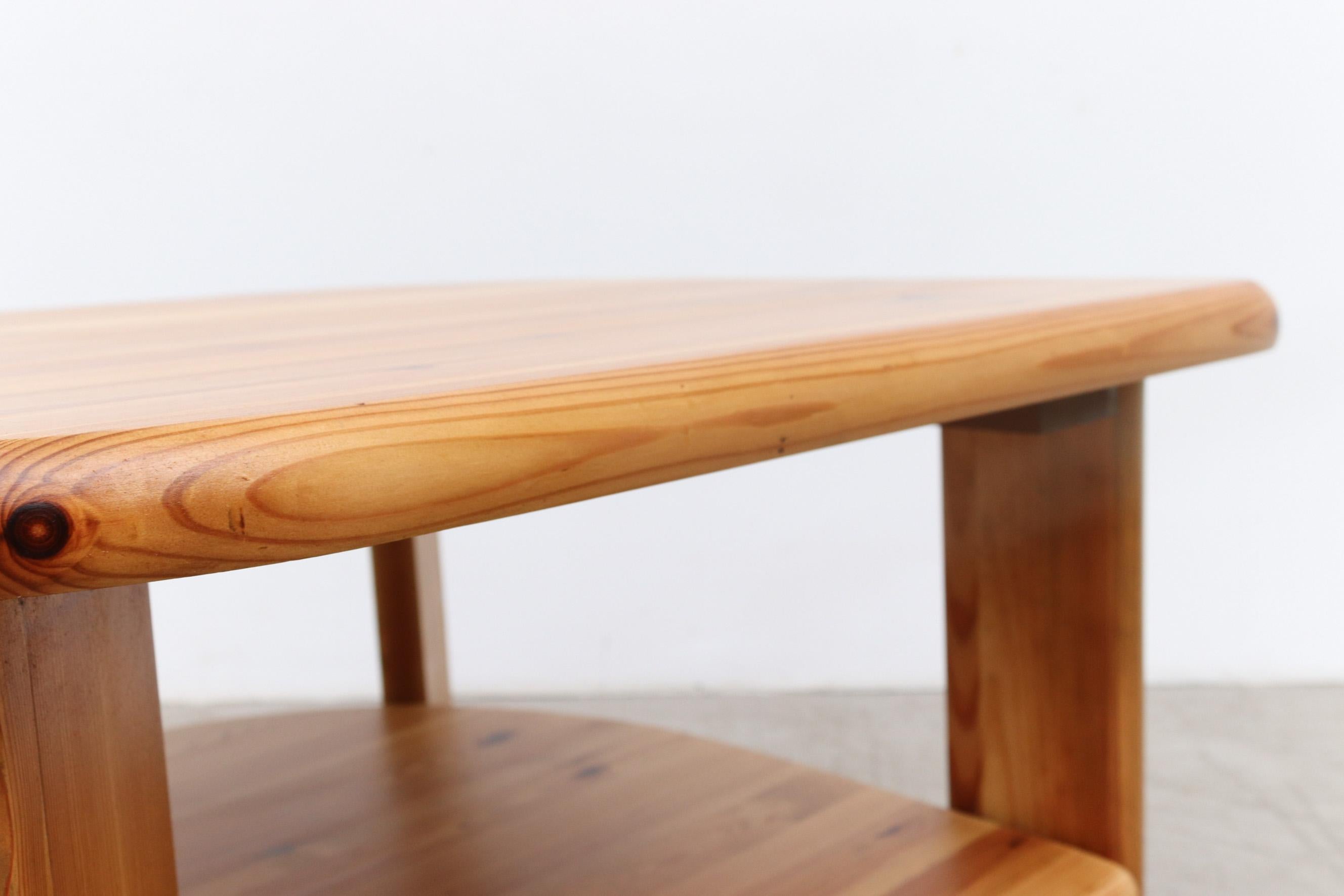 Rainer Daumiller Attributed Asymmetric Leaf Like Natural Pine Side or End Table For Sale 6