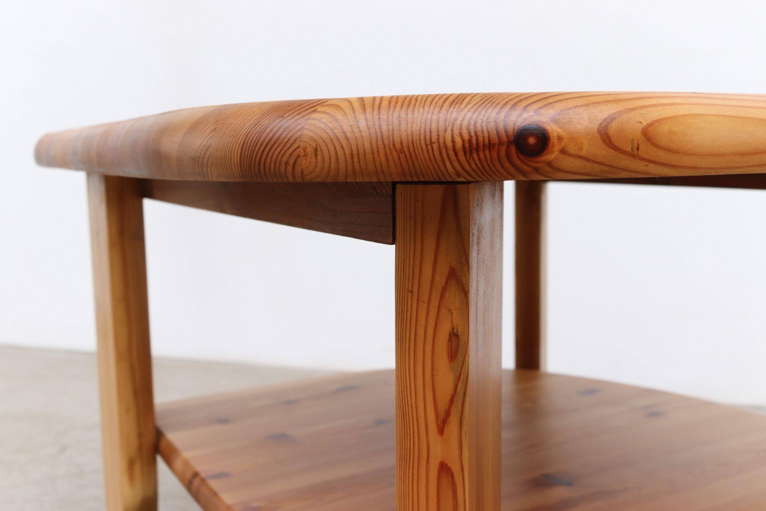 Rainer Daumiller Attributed Asymmetric Leaf Like Natural Pine Side or End Table For Sale 7