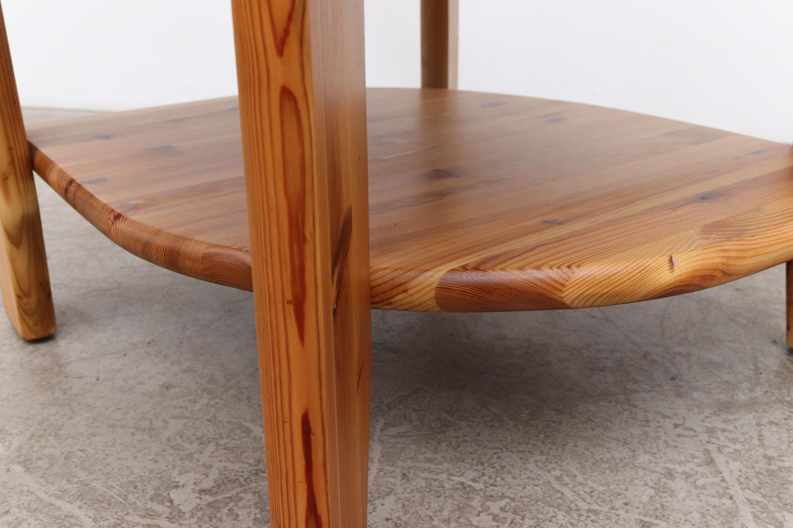 Rainer Daumiller Attributed Asymmetric Leaf Like Natural Pine Side or End Table For Sale 8
