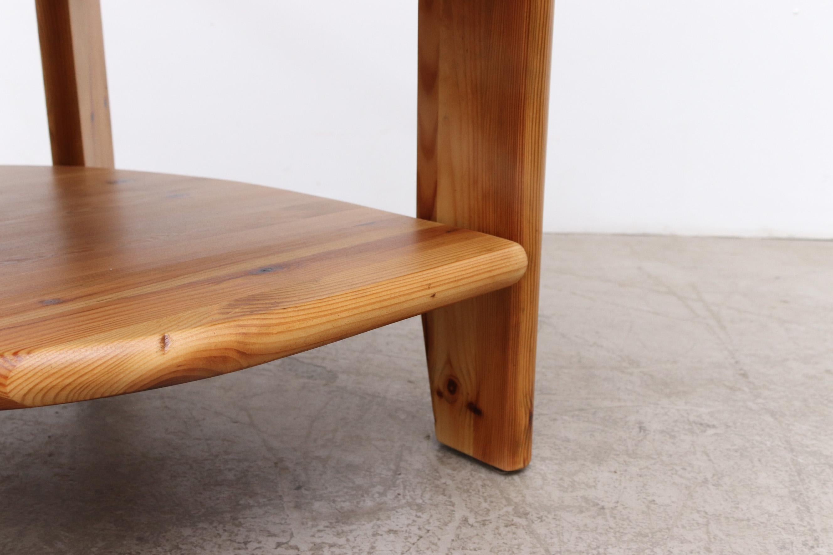 Rainer Daumiller Attributed Asymmetric Leaf Like Natural Pine Side or End Table For Sale 9