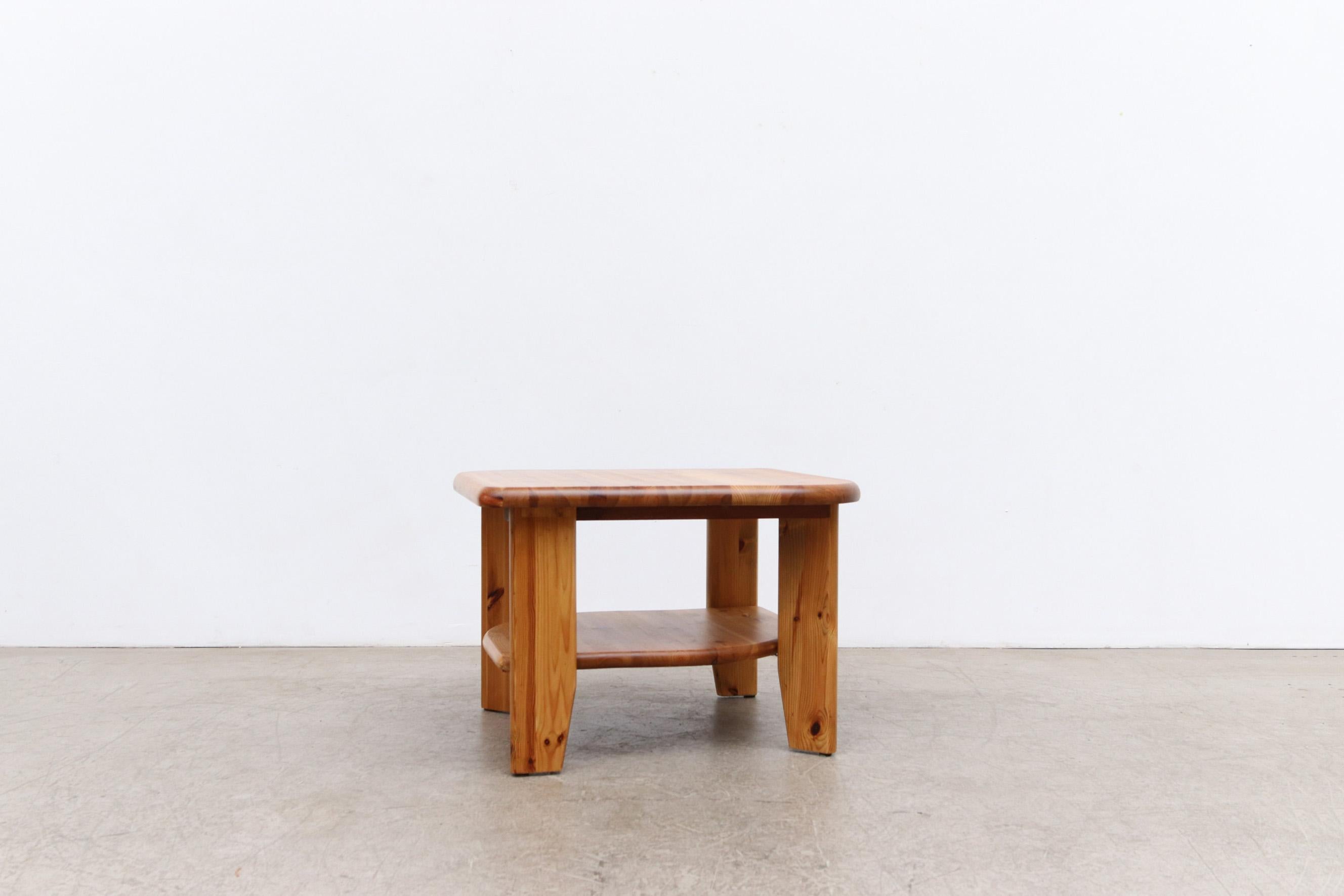Dutch Rainer Daumiller Attributed Asymmetric Leaf Like Natural Pine Side or End Table For Sale