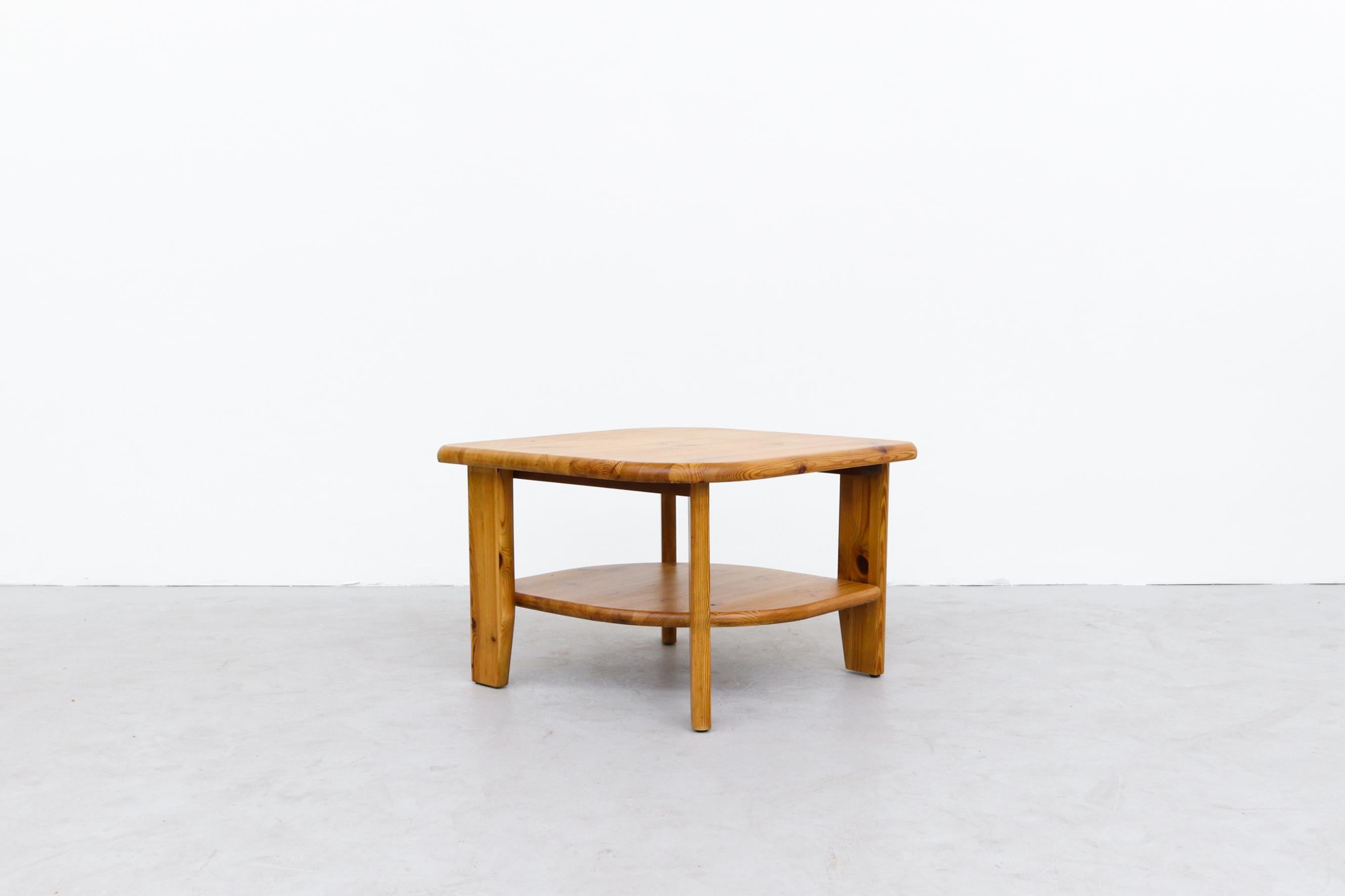 Rainer Daumiller 'Attr' Asymmetric Leaf like Natural Pine Side Table In Good Condition For Sale In Los Angeles, CA