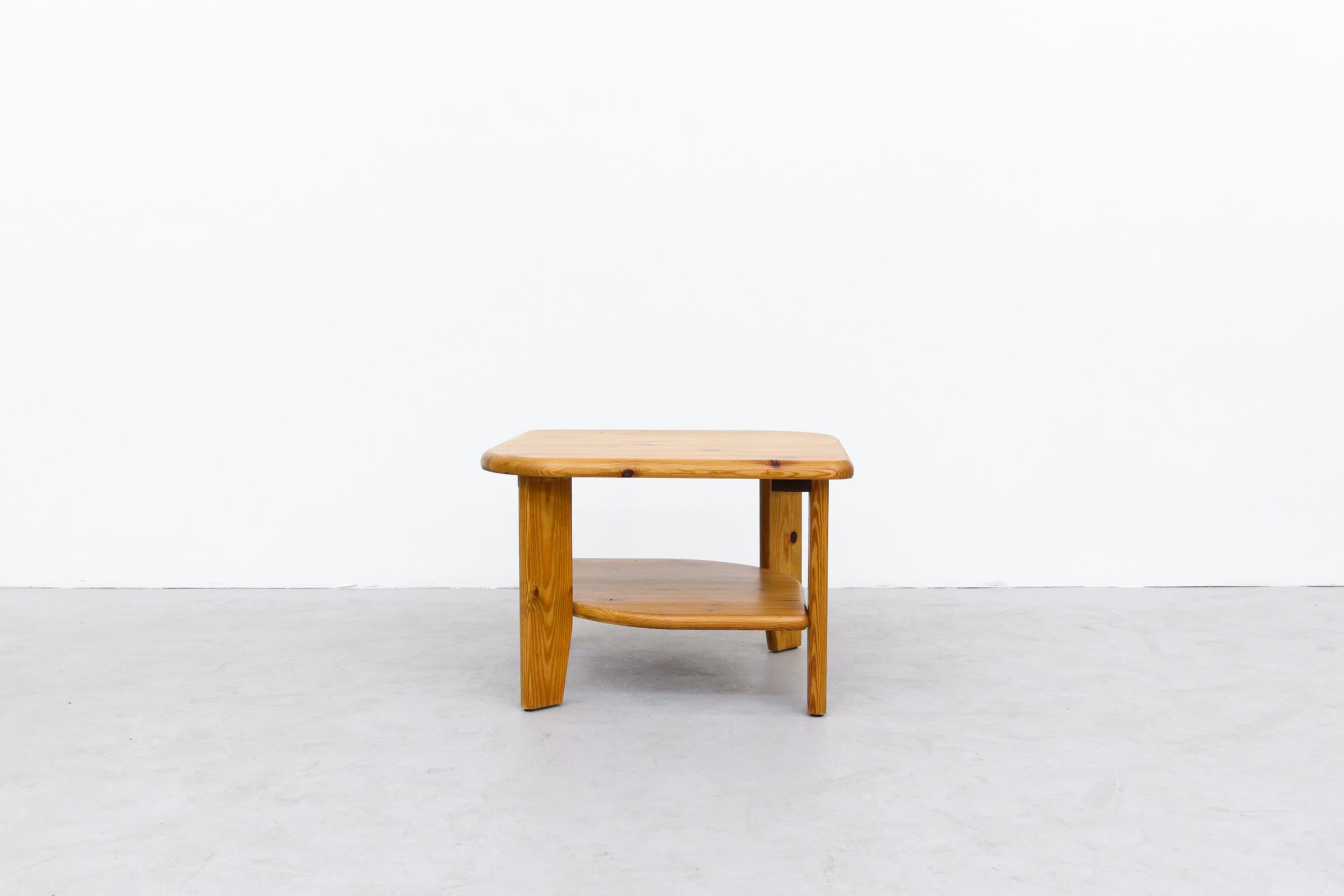 Late 20th Century Rainer Daumiller 'Attr' Asymmetric Leaf like Natural Pine Side Table For Sale