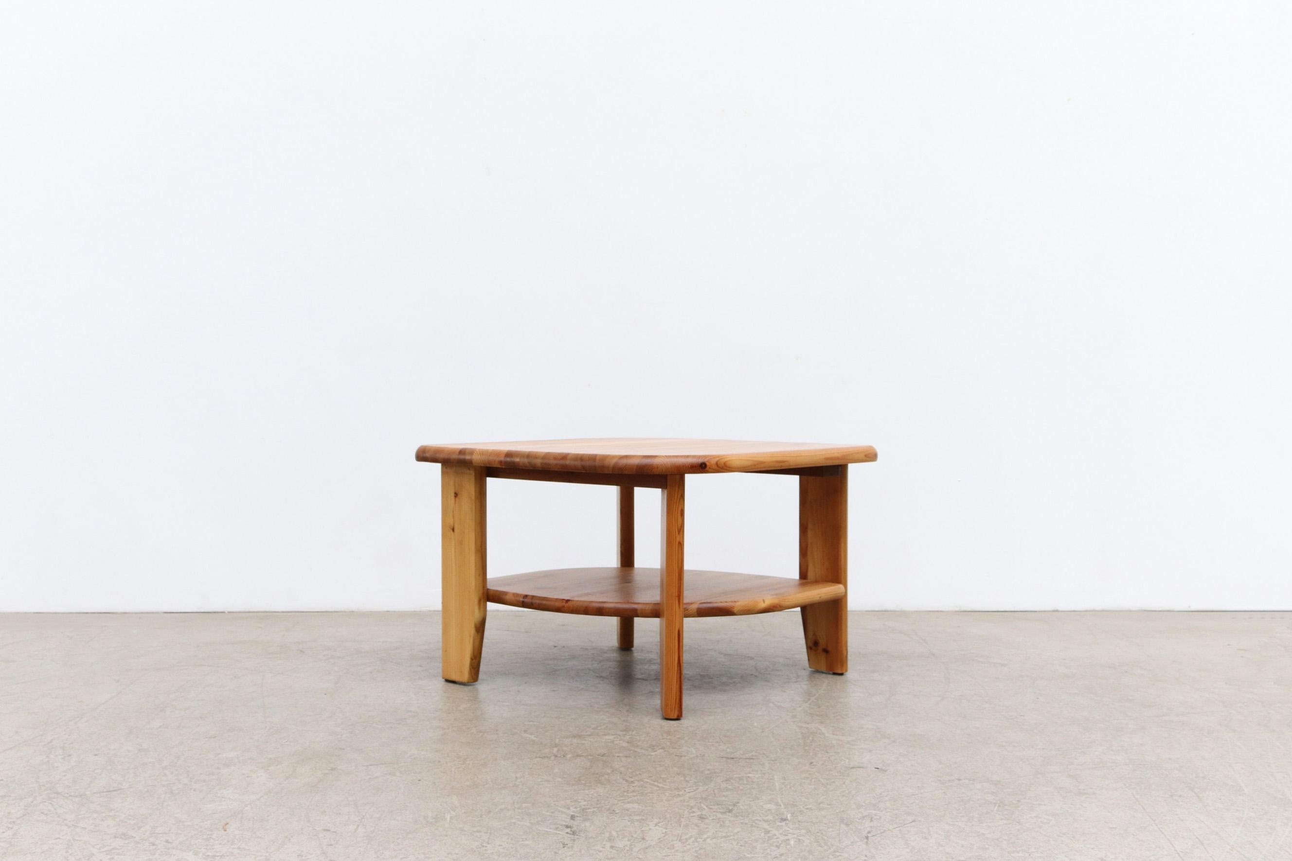 Late 20th Century Rainer Daumiller Attributed Asymmetric Leaf Like Natural Pine Side or End Table For Sale
